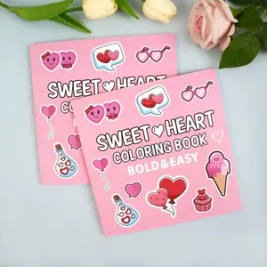 Sweet Heart Love Coloring Book, 1 counts 40 pages of delightful Valentine's designs, a stress-relieving activity for adults, the perfect gift for any occasion