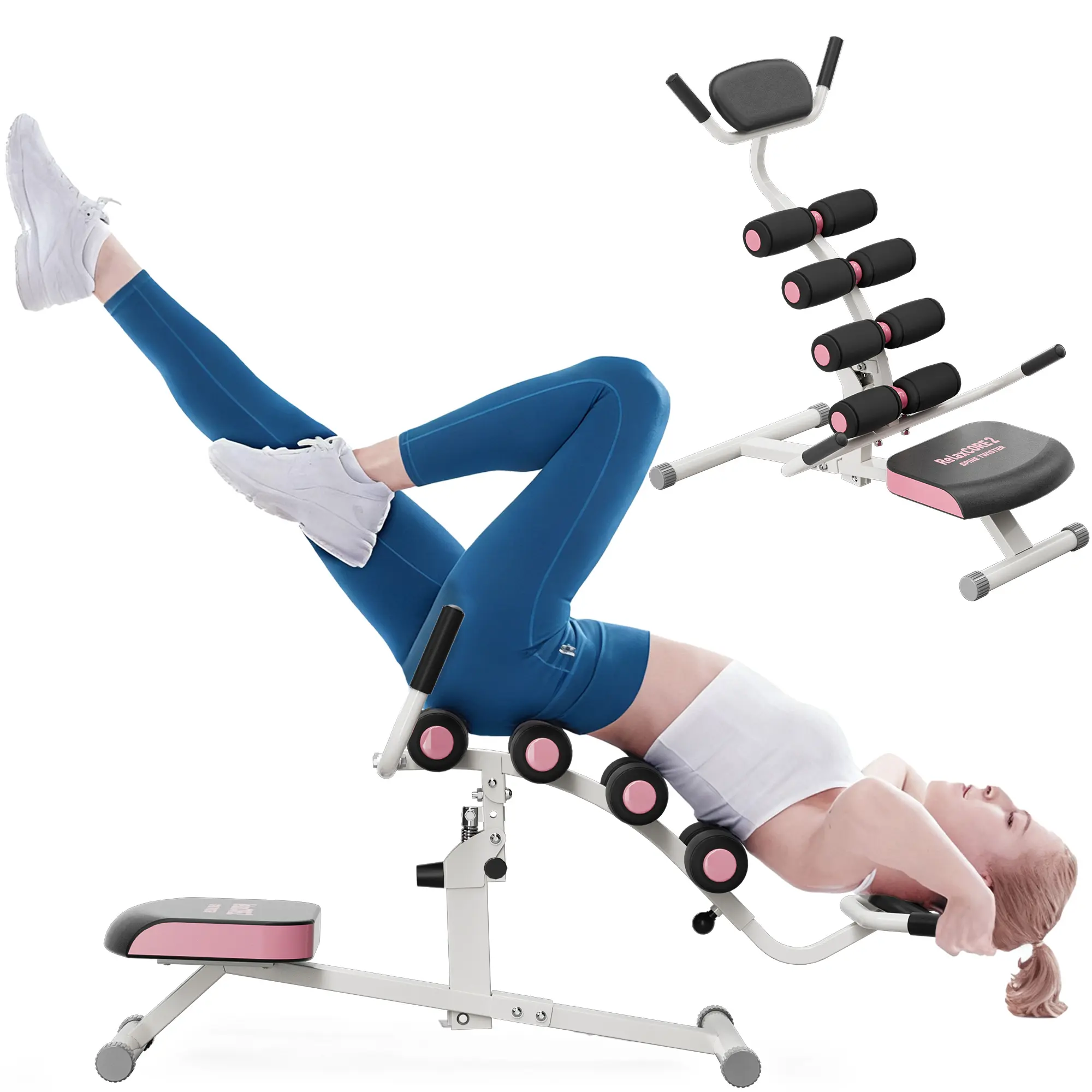 SEANLEECORE Mini Inversion Table, 2-Position Adjustable Heavy-Duty Steel Frame Fitness Gear, Home Workout & Gym Equipment for Spinal Care, Back Relief & Stretching, 350 lbs Capacity Ergonomic At Home Gym Gear, Home Workout Equipment summerwins,summerwins