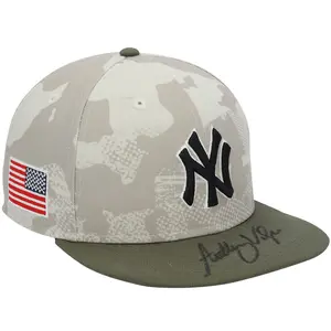 Anthony Volpe New York Yankees Autographed Game-Used #11 Tan Camo Cap vs. New York Mets on May 18, 2025 - Fanatics Authentic Certified