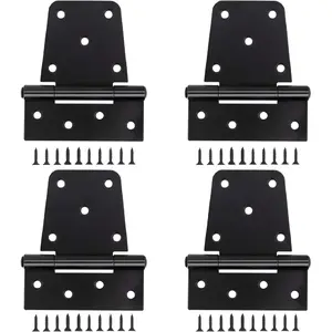 3-1/2" Heavy Duty Gate Hinges 2 Pack Black Iron Shed Door Hinges with 36PCS Screws for Barn Wood Fence Gate Hinges Durable Steel Construction