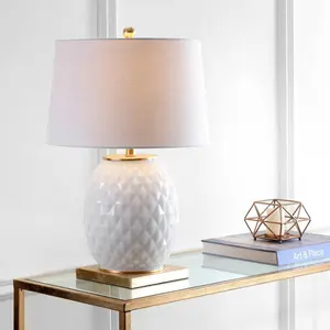 JONATHAN Y Diamond LED Glass/Metal Table Lamp , for bedroom, living room, foyer, hallways, dining room, dorms