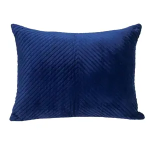 360 stand Parkland PILL21239P Miki Transitional Blue Rectangle Throw Pillow - Soft Cushions, Cotton Blend, Indoor Use, Symmetry Stitch, Tufted Texture, Woven Finish, Blue Standard Pillows