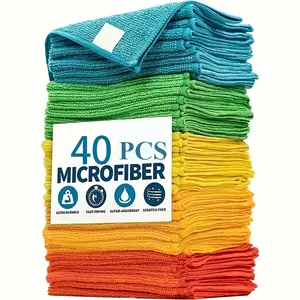 10/20/40 ultra-fine fiber cleaning cloths |   High-quality multi-functional car and home cleaning towels, dust removal, water absorption microfibers, suitable for cars, campers, houses, kitchens, windows