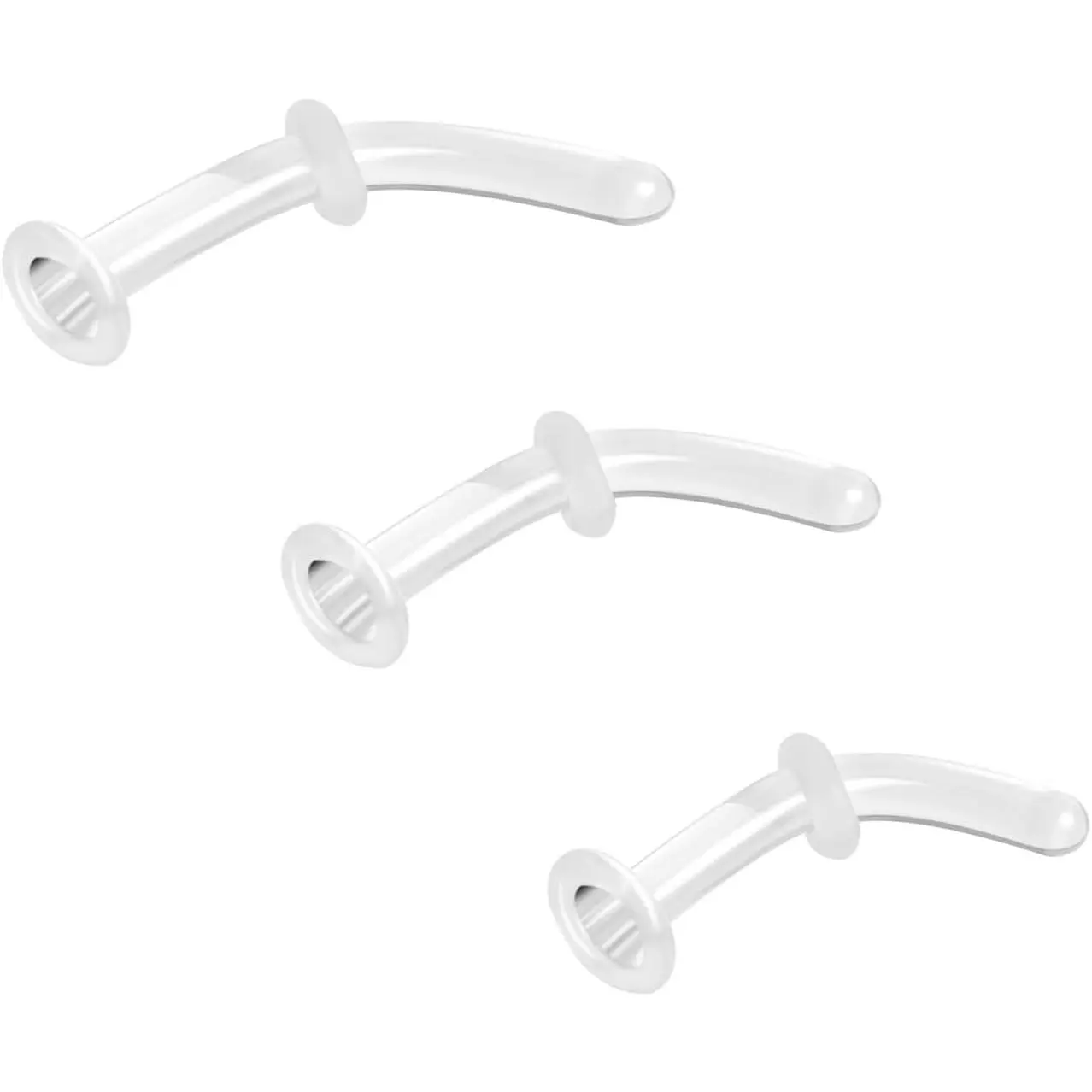 3 count Glass Nose Piercing Retainer Nose Ring Stud, 14G 16G 18G Curved Cartilage Conch Daith Helix Retainer Nose Septum Piercing  for Men Women