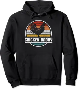 Chicken Daddy Retro vintage Style Chicken Pullover Hoodie - Farhadheid Shop 71B0BWDYVKZN