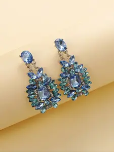 Fashion Crystal Horse Eye Gem Earrings, Stylish Women's Jewelry, Trendy Accessory for All Occasions, Elegant Design, Perfect Gift Idea, Teardrop Earrings