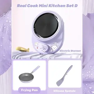 【SET D】See Decription to get Dis.count Real Cook Mini Kitchen Set D Purple