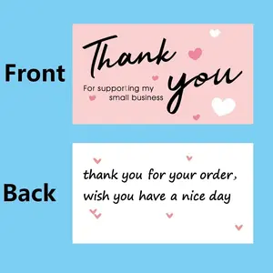 Thank You for Your Order Cards 50 pcs Customer Appreciation Note Cards 3.5 x 2 Inch for Small Business Owners Stores Online Retailers Express Gratitude & Loyalty