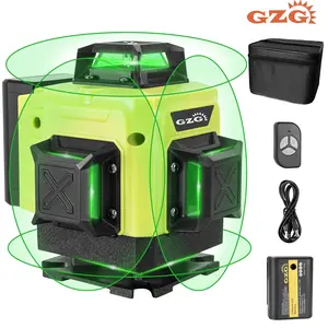 Laser Level 360 4D Self-Leveling, 16 Cross Lines, Adjustable Brightness, Magnetic Base, Lithium-Ion Battery, Round Hole Charging, Self Levelling Laser