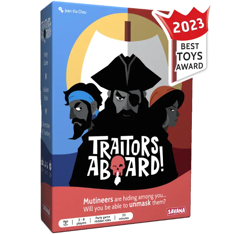 Traitors Aboard - Award Winning Secret Identity Party Game - Fun, Bluffing and Betrayal | Popular Card Game for 3-8 Players, Ages 10+