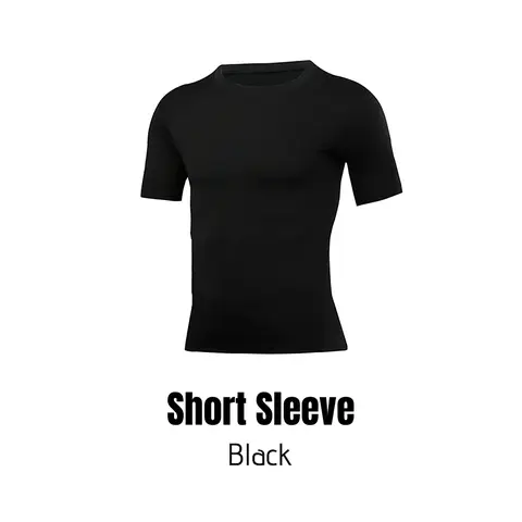 PSYCHE Men's Compression Sports Shirt - Cool and Dry, Sweat-Wicking, Ultra-Breathable, Muscle Support Snug Fit Athletic Apparel Top for Gym Workout, Sports Training Undergarment, Athletic Apparel Tops