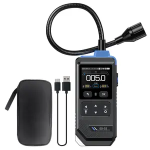 FNIRSI GD-02 Portable Gas Leak Detector 50000PPM Color Screen Display Methane LPG Detection with 36cm Probe 3 Alarms for Home Security System