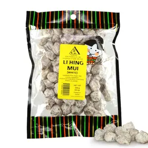Asia Trans Seeded White Li Hing Mui Crack Seed Plums |   Hawaiian Favorite |   Salty, Sour,  Bitter Dried Asian Plum Candy