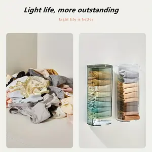 Wall-Mounted Cabinet Storage Box for Bras Socks and Underwear, Transparent Plastic Hanging Organizer with Multiple Compartments