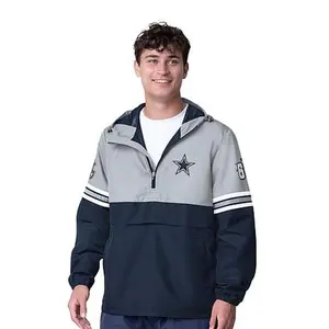 Football Fan Shop Officially Licensed NFL Cowboys Men's Batter Up Hooded Pullover Jacket