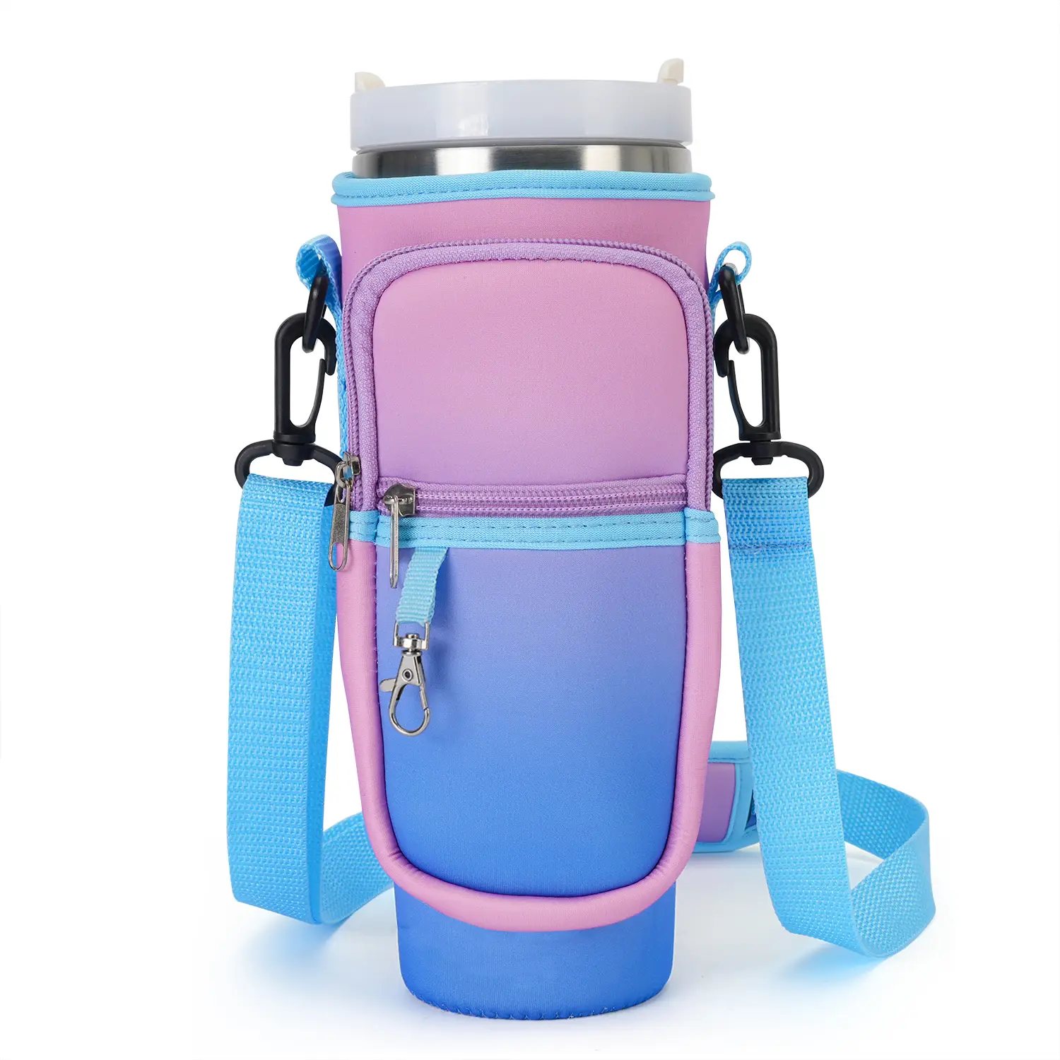 Tumbler Carrier Bag (tumbler Not Included) , Portable Water Bottle Bag with Carabiner & Strap, Perfect for Simple Modern 40oz Tumbler, Summer Water B