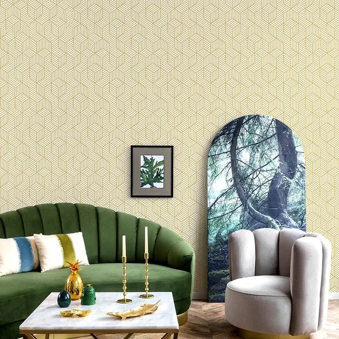 TV WALL WALLPAPER THICKENED SELF-ADHESIVE WALLPAPER STRIPE WALLPAPER