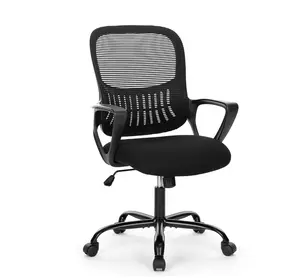 Desk Chair with Ergonomic Lumbar Support for Home, Office, Bedroom, 250lbs, Black