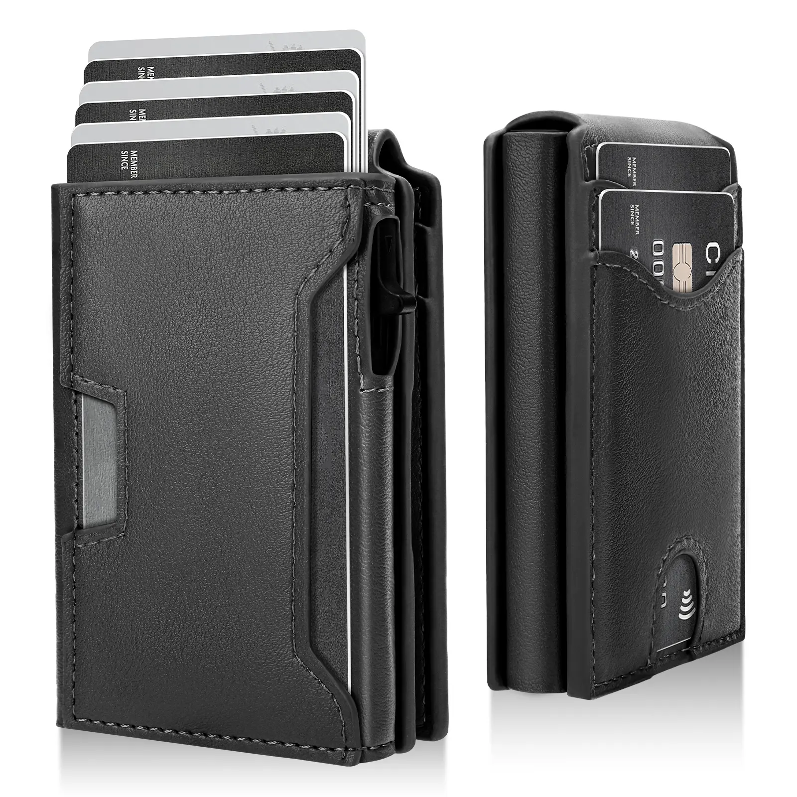 2026 New Wallet for Men, Mens Minimalist Wallet, Slim Wallet 6-9 Card, RFID Blocking Smart Pop Up Card Wallet, Credit Card Holder Bifold Wallet