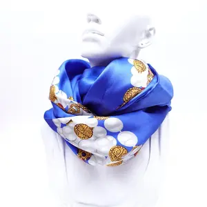 Pre-owned Chanel Blue Silk Scarf T JM0000063063