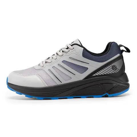 Fitville Men's Wide-Fit AllTraction Trail V1 Running Athletic Shoes - Lace-Up Active Casual Trainers, Mesh & PU Breathable Upper, TPR Rubber Antislip Bouncy Sole, EVA Foam Cushioning, Toe Protection, US Sizes, 353g Per Shoe Lightweight