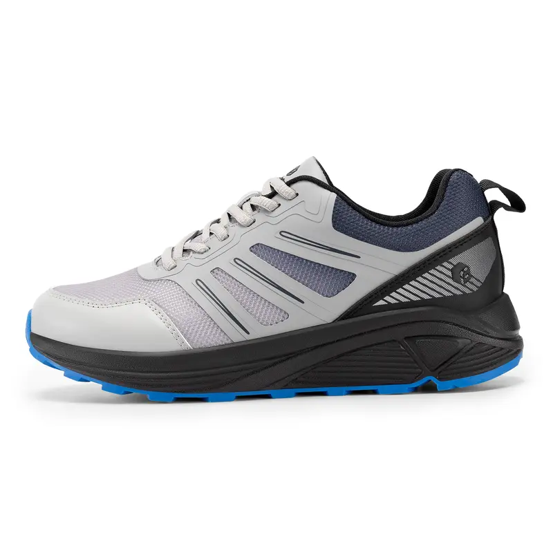 Fitville Men's Wide-Fit AllTraction Trail V1 Running Athletic Shoes - Lace-Up Active Casual Trainers, Mesh & PU Breathable Upper, TPR Rubber Antislip Bouncy Sole, EVA Foam Cushioning, Toe Protection, US Sizes, 353g Per Shoe Lightweight