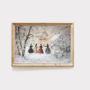 Little Women Winter Print, Victorian Christmas, Jo March, Little Women Poster, Cottagecore Art, Christmas Hosting Decor