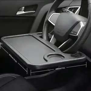 Upgrade Your Car Comfort! Car Steering Wheel Tray Table + Seat Back Organizer with Storage & Cup Holder | Eat, Drink, Work Easily on the Road