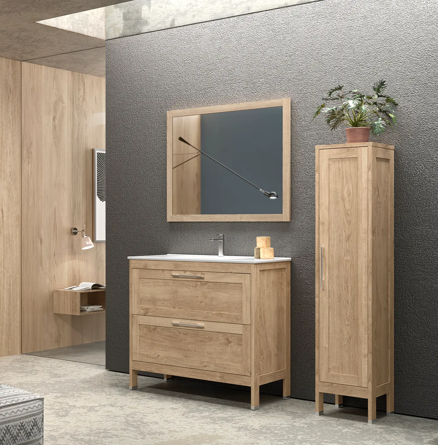 Bathroom Tall Side Cabinet LAKESIDE Collection by DAX
