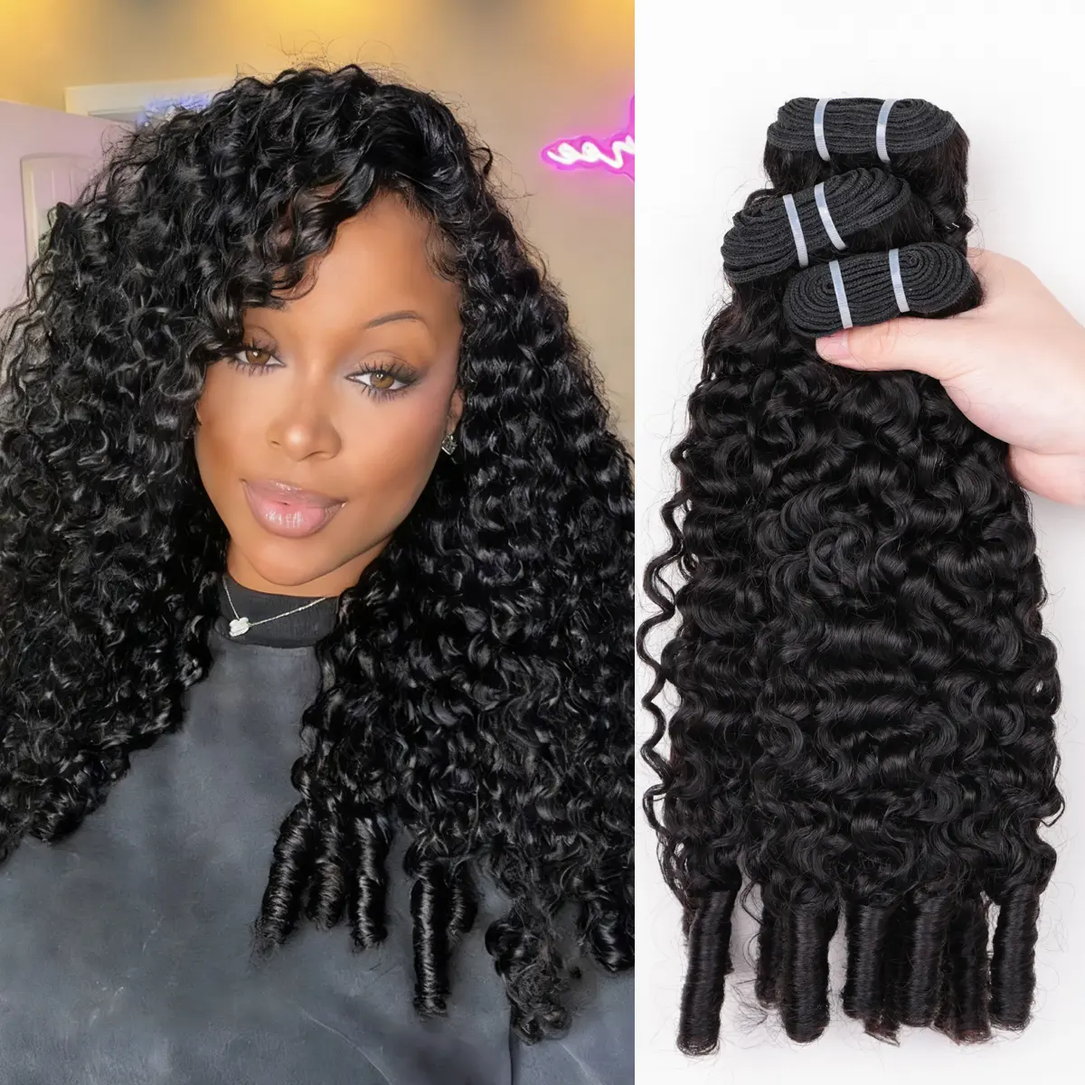 Msgem Hair 16A Burmese Curly Bundles Human Hair Material 100% Unprocessed Human Hair Deep Pixie Curly Wave Extensions 3 Pcs Lot 4Pcs Lot Burmese Curly #Dealsforyouday