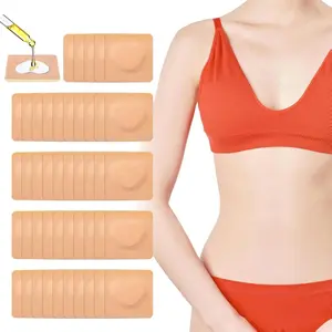 45Pcs Castor Oil Patches for Belly Button, Self-Adhesive Castor Oil Pack Wrap Disposable, Portable Highly Absorbent Belly Button Cover, No Wash, Easy to Use, Heart-Shaped (Oil Not Included)