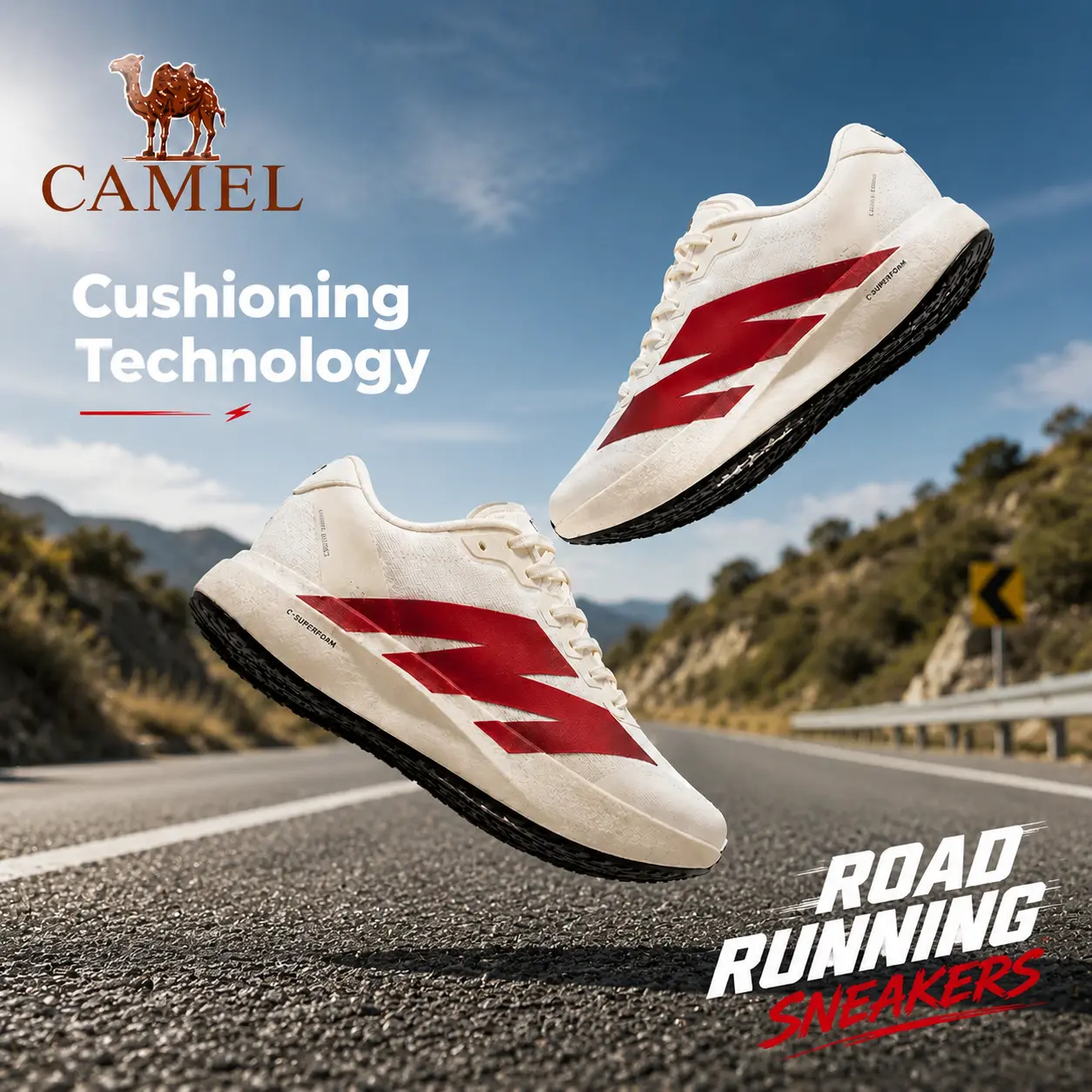 Camel summer outfits Men's Carbon Plate Outdoor Jogging Sneakers - Ultra-Cushioned, Breathable Mesh Running Shoes, Lightweight Shock-Absorbing Athletic Trainers for Daily Running & Walking,fathers day gift ideas summerwins