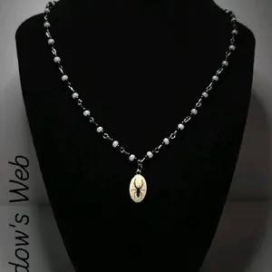 Widow's Web Necklace - Unique Web-like Pattern Statement Piece for Special Events & Casual Outings