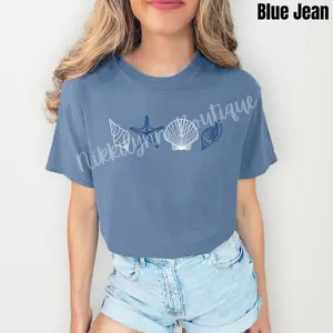 Nautical Shells Comfort Colors T-Shirt 'NLB'