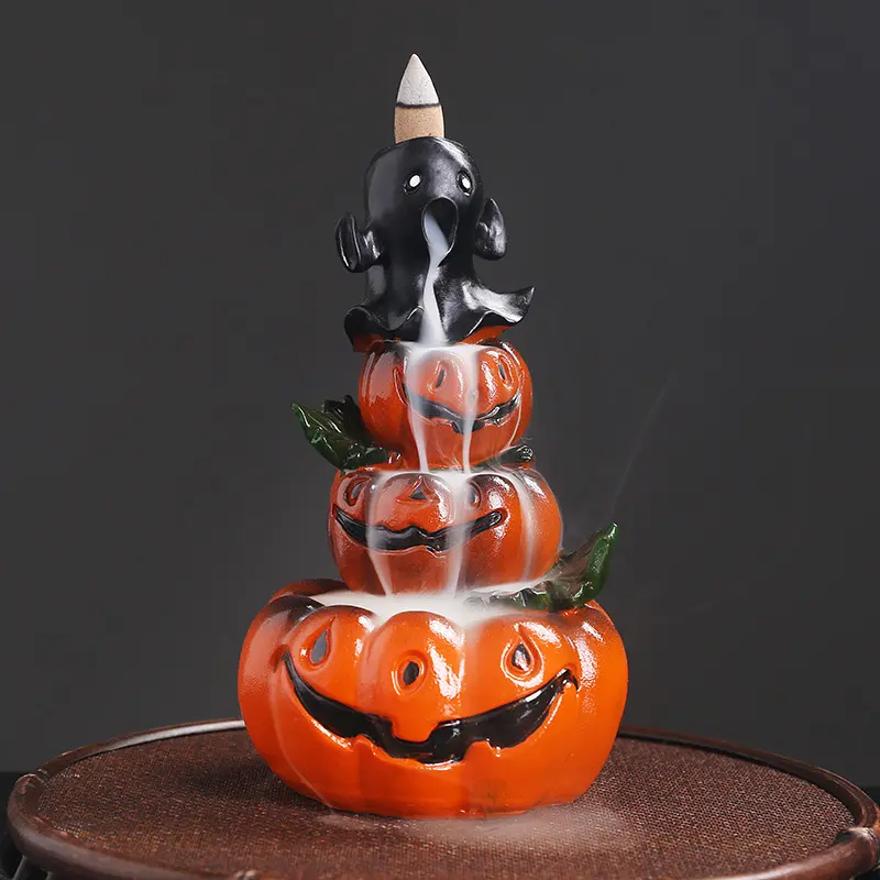 Halloween Pumpkin Essential Oil Diffuser, Handmade Waterfall Style Aromatherapy Humidifier, Home & Office Decor, No Plug Included