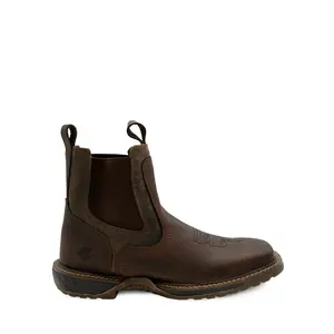 CEBU Men's BC Thunder Steel Toe Square Toe Chelsea Boot Full-Grain Leather