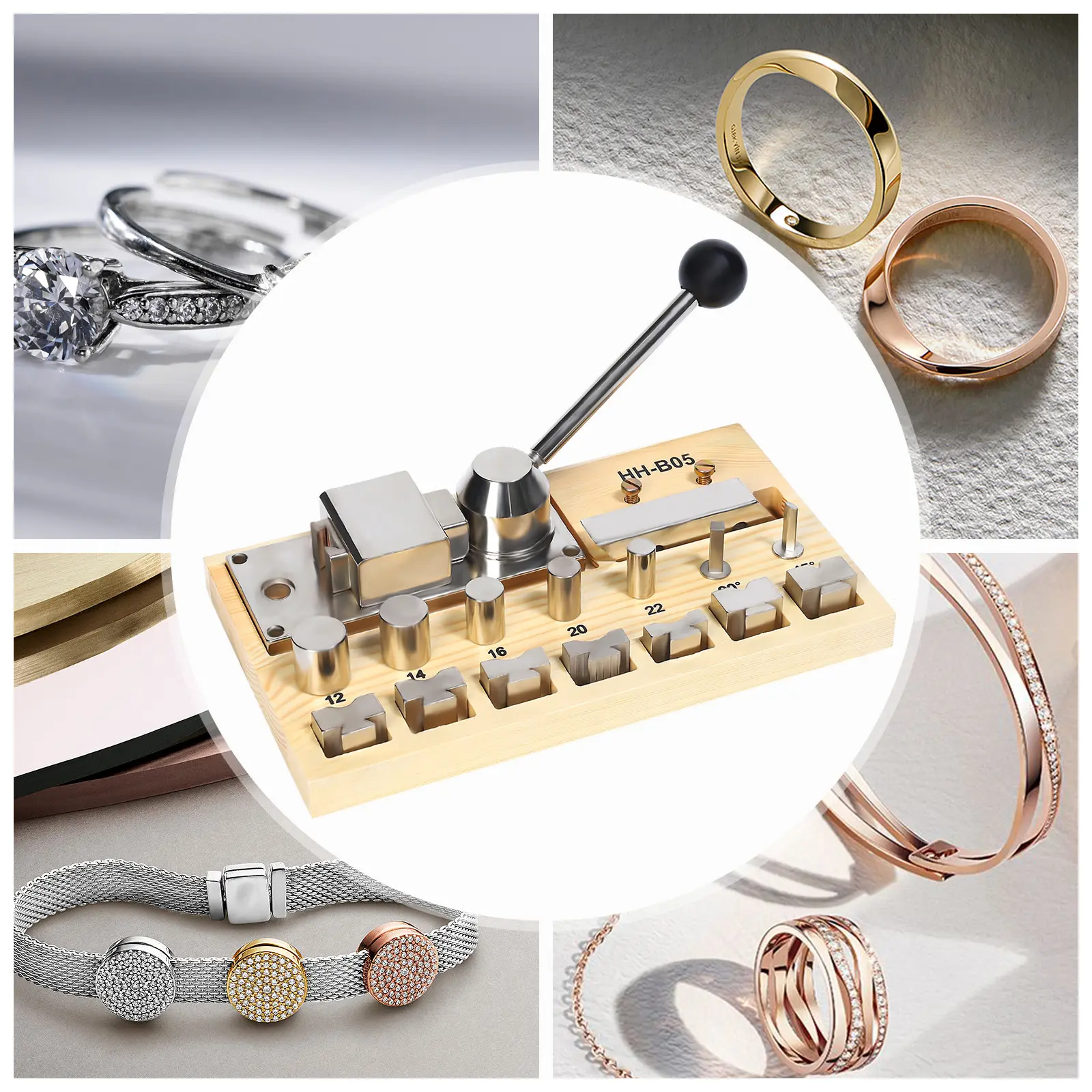 CNCEST Professional Ring Bending Tool - Heavy-Duty DIY Beading & Jewelry Making Tool for Metal, Wood, Accessories, Max 2.5mm Thickness