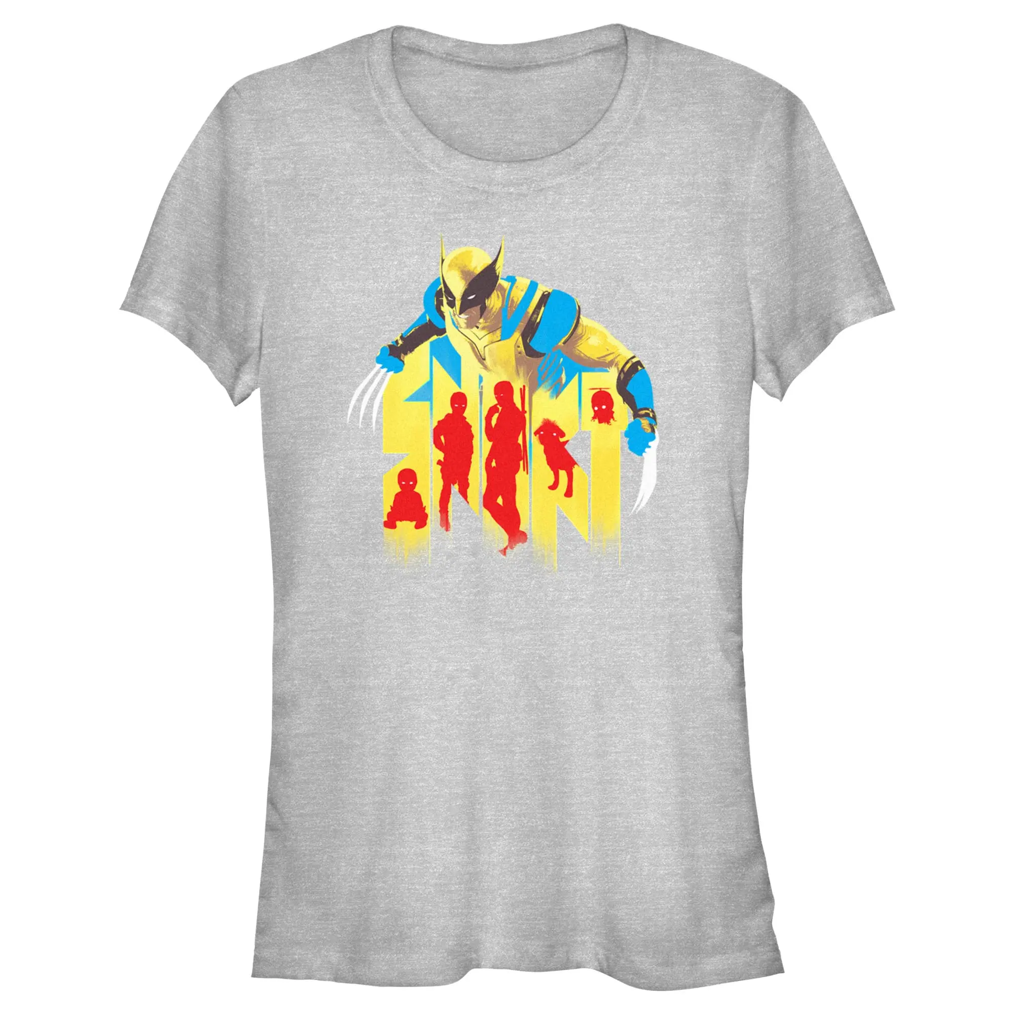 Junior's Marvel: Deadpool & Wolverine Snikt Variants T-Shirt