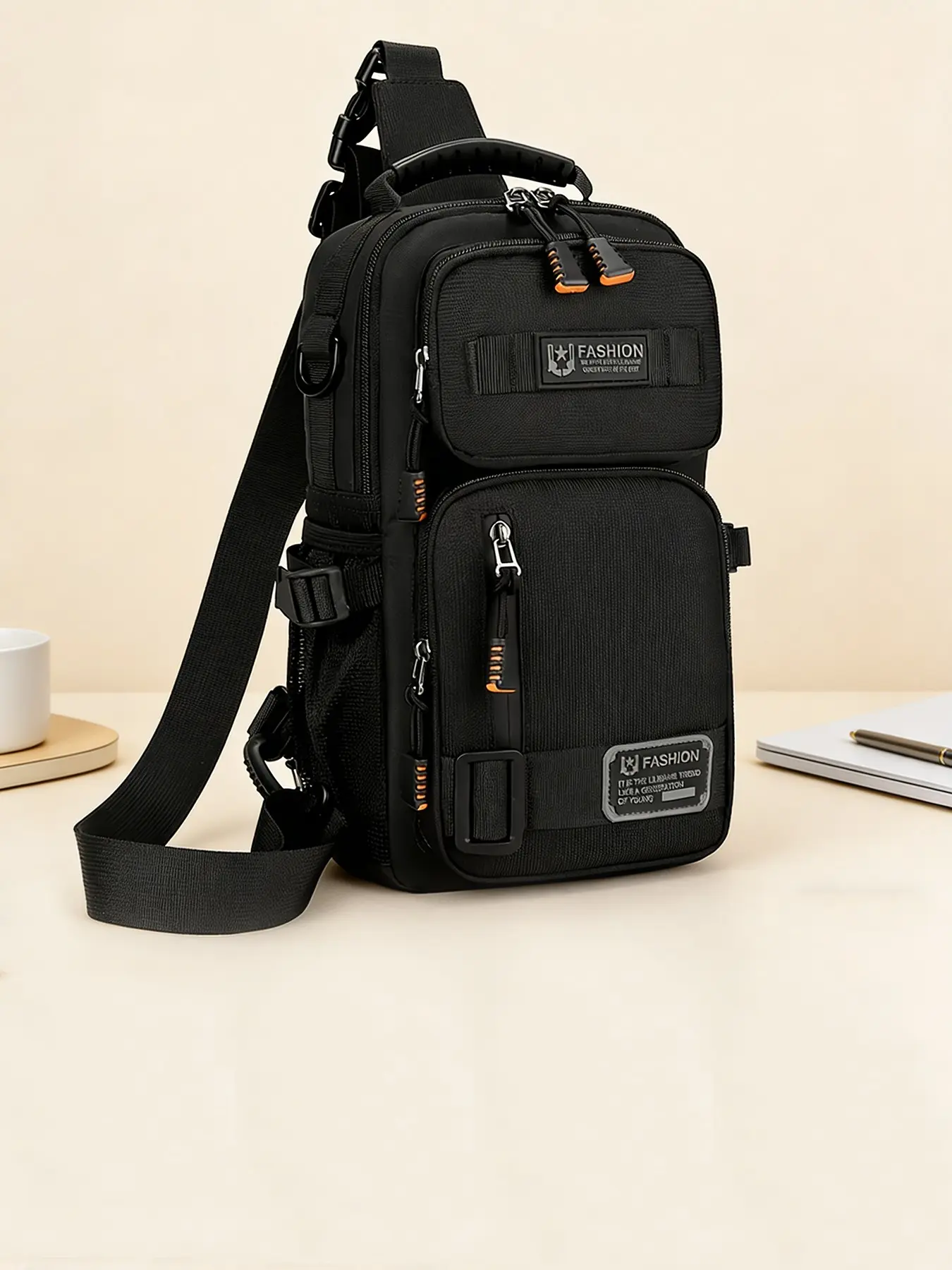 Men's Multifunctional Chest Bag, Lightweight Sports Adjustable Crossbody Bag, Supports Phone & Travel Storage, Fashion Tactical Style, Daily & Outdoor Use Bum Bag Belt Bag, Adjustable Vest Bag, Fashionable Bag
