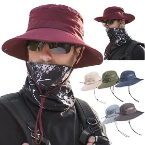 Mens Bucket Sun Hat UPF 50+ Wide Brim Hiking Fishing Beach Outdoor Hats