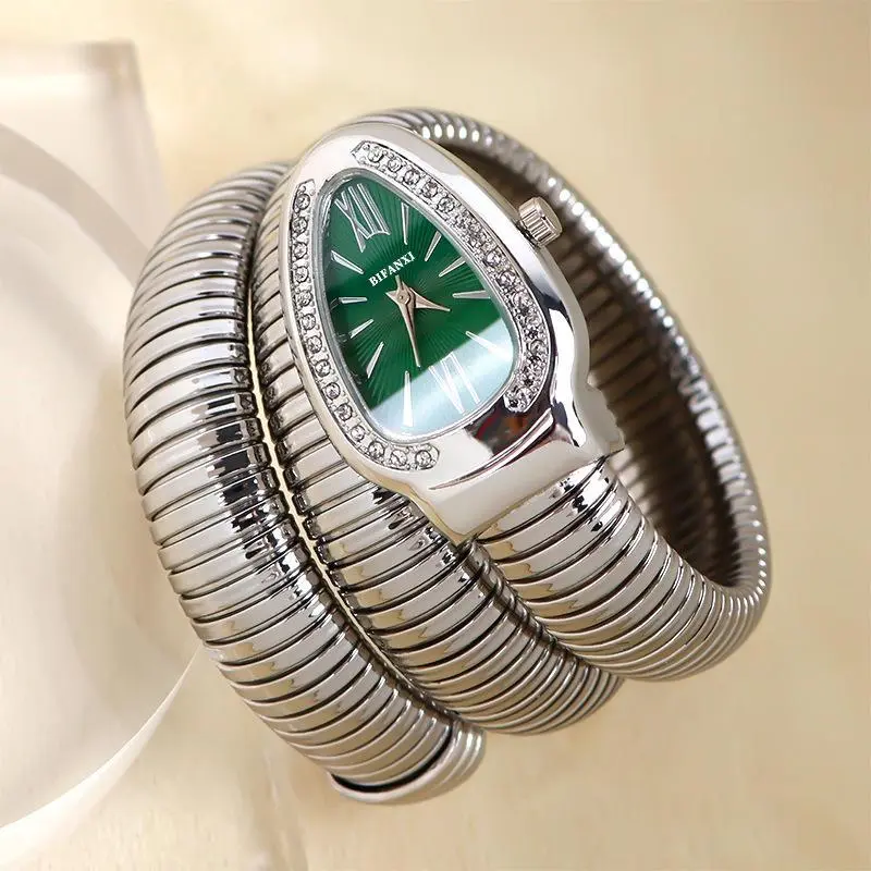 Silver+green dial
