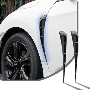 Car Fender Side Vent, 2pcs Carbon Fiber Spoiler Body Trim Cover, Sticker Decoration, Airflow Inlet Air Hole Grille, Car Accessories For Most Cars