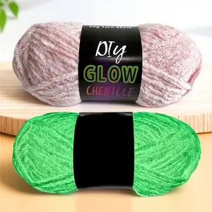 Glow in the Dark Yarn for Knitting & Crochet - DIY Self-Luminous Soft Smooth Craft Yarn, Medium Weight Reflective Thread for Scarves, Hats, Amigurumi - Light-Absorbing Fiber for Creative Handmade Projects