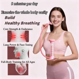 Breathing Exercise Tool for Lungs, Portable Adjustable Resistance Lung Exerciser, Breathing Dumbbell Abdominal Breathing Lung Capacity Abdominal Muscle Six-pack Pelvic Floor Muscle Facial Exercise Equipment