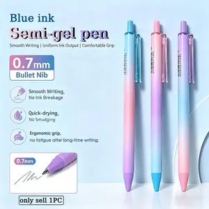 Gradient Semi-Gel Pen 0.7mm Bullet Tip, Smooth Writing, Quick-Dry, Comfortable Grip, Maroon Color, Student Exam Office Use, 3/6 Pack