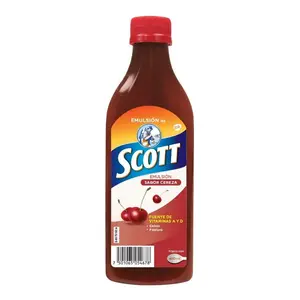 Scott 369ML Cherry Flavor Syrup - Dietary Supplement for Vitamins and Minerals - Optimal Health Benefits Beverage Healthcare Edible Fitness