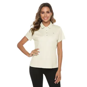 TBMPOY Women's Golf Polo T Shirts Lightweight Moisture Wicking Short Sleeve Shirt Quick Dry 4-Button