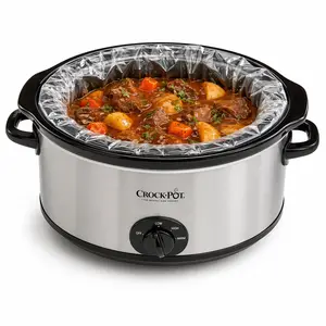 Slow Cooker Liner 13 in x 21 in (approximately 33.0 cm x 53.3 cm), Large Pot Liner Disposable Cooking Bags, BPA-Free Pot Liner Suitable for 3–8 Quart (approximately 33.0 L) Pots, Fits Oval and Round Slow Cookers, Pack of 20