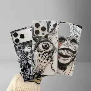 Ice Crystal Block Cthulhu Eye Phone Case, Evil Demon Expression Phone Case, Artistic Skull Girl Phone Case, Fits the Phone Perfectly, Provides All-Around Protection, Suitable for iPhone 13-17 Series iphone 13  case