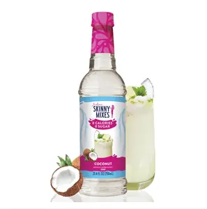 Jordan's Skinny Mixes Sugar Free Syrup, Coconut Flavor, Fruit Flavored Water Enhancer, Drink Mix for Ice Tea, Lemonade & More, Zero Calorie Flavoring, Keto Friendly, 25.4 Fl Oz, 1 Pack